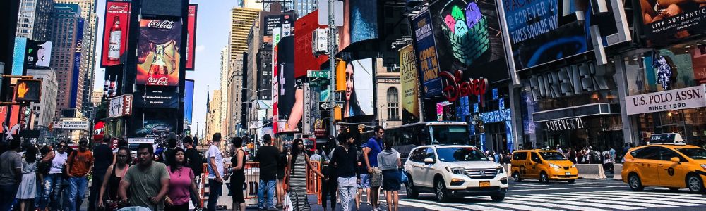 Traffikerad väg i New York